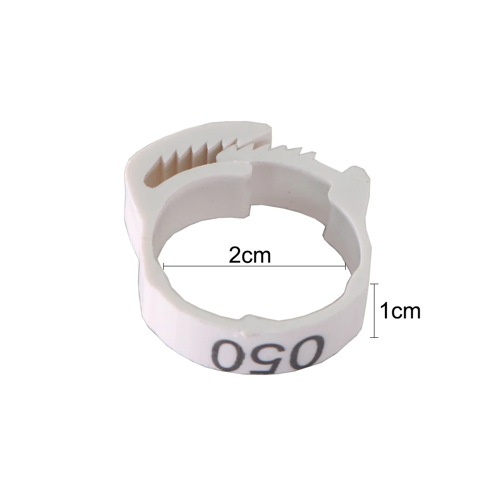 BRASMOYU 30PCS Adjustable Chicken Foot Rings Inner Diameter Size 2~2.4cm Chicken Poultry Flexible Retractable Foot Ring 6 Colors