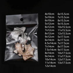 100Pcs 7Wires Transparent Hang Hole Self Adhesive Bag Gift Jewelry Retail Accessory Display Favors Opp Plastic Bags Home Storage