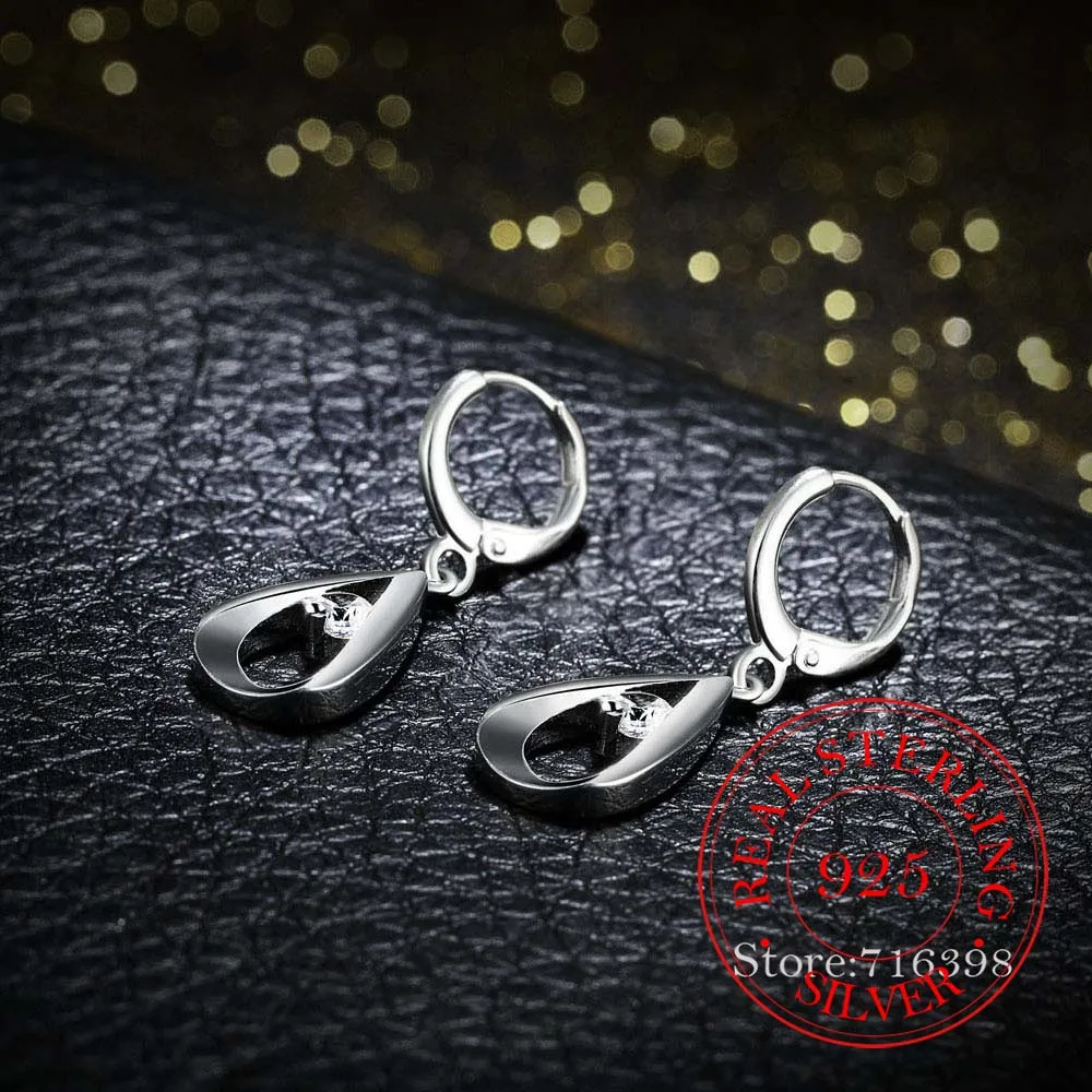 Koreański 925 Sterling Silver romantyczny kropla wody kryształ Vintage długie zwisające kolczyki Dangle dla kobiet 2020 biżuteria ślubna zaręczynowy — zdjęcie 7