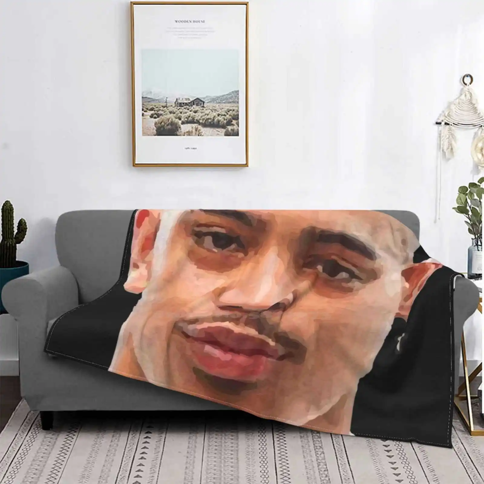 Youngn Lipz Face For Home Sofa Bed Camping Car Plane Travel Portable Blanket Youngn Lipz Yl Yl Biordi Music Neverland Movie