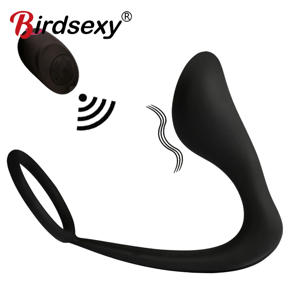 Silicone Male Prostate Massager Vibrating Butt Plug Anal Vibrator Masturbator G Spot Stimulator Adult Toys Anal Sex Toys for Man