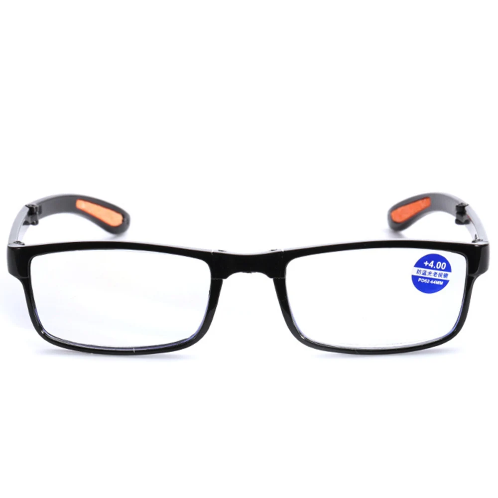 2 pairs Lightweight Fold Frameless black frame Resin Lens Portable Reading Glasses +0.75 +1 +1.25 +1.5 +1.75 +2  to +4