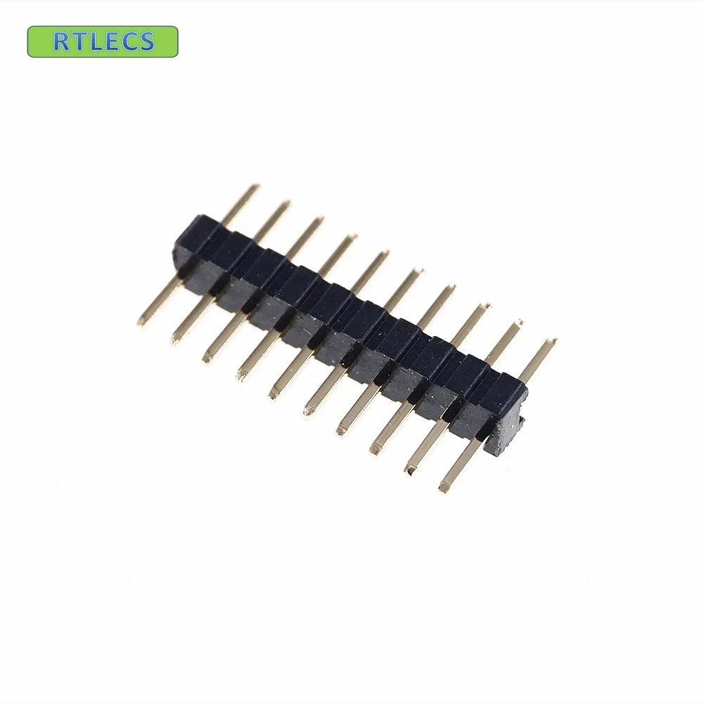 1000 pcs 1x10 P 10 Pin 1.27 mm PCB Male Header Single row Straight PCB Through Hole Pin Headers Rohs Lead Free