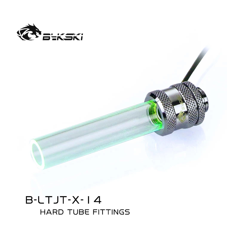 Bykski B-LTJT-X-14 G1/4'' water cooling Fittings lighting Hard Tube connector Quick twist for OD14mm/16mm hard tube 4 seal rings