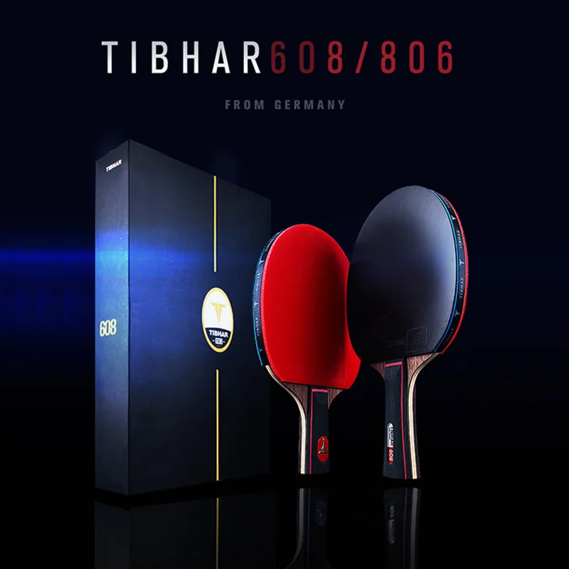 TIBHAR 608/806 Professional Table Tennis Rackets Competition Ping Pong Bat High Sticky Pimples-in Pingpong Paddle with Bag