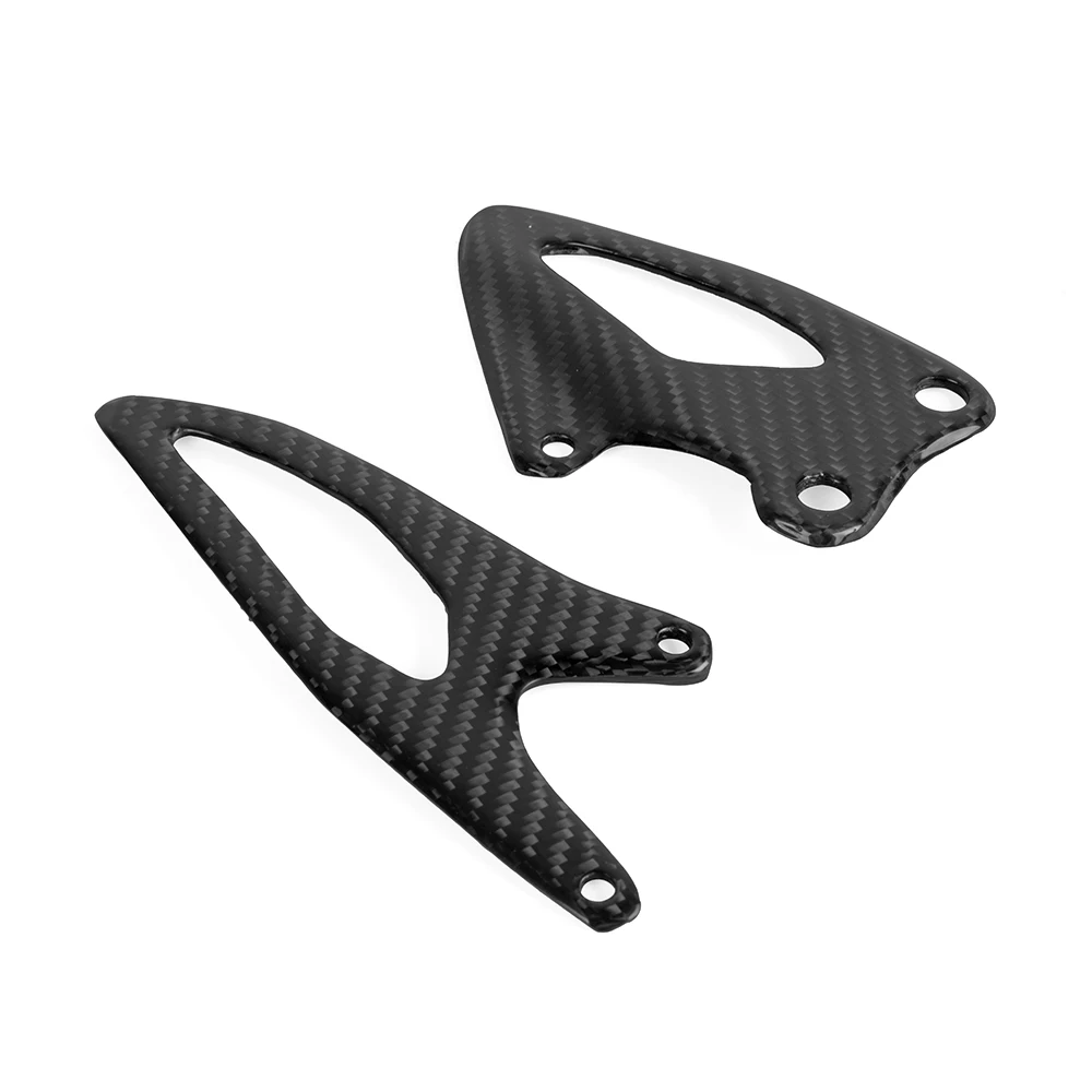 Carbon Fiber Motorcycle Heel Plates (Replacement) Heel Guard Rearset Plate Foot Peg Protect For YAMAHA R1 2015 2016 2017 2018