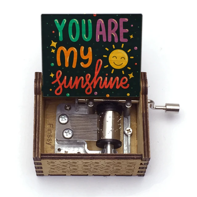 You Are My Sunshine Love Quotes Print Theme Music Hand Wooden 