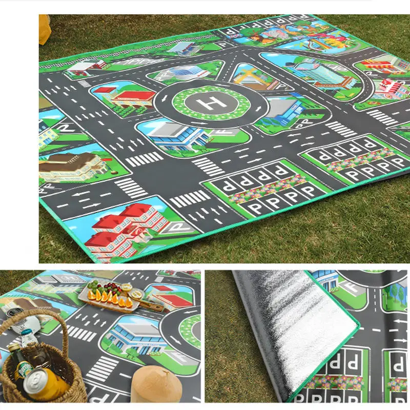 130*100CM Thicken Play Mat Toys for Children's Mat Kids Playmat Waterproof Non-woven Game Pad Picnic Mat