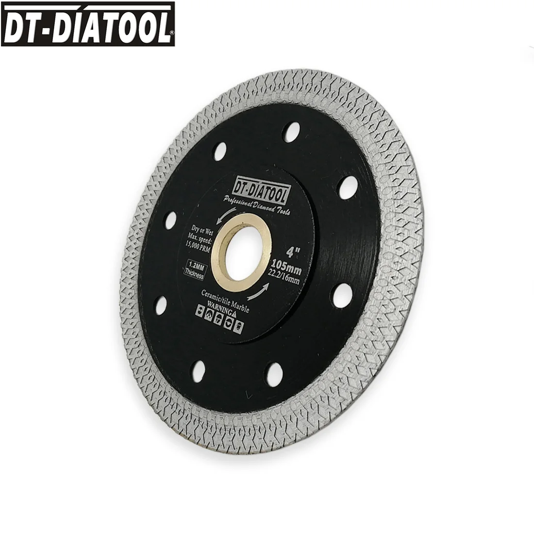 DT-DIATOOL 10pcs/pk Dia 105mm/4inch Premium Diamond Cutting Discs X Mesh Turbo Rim Segment Saw Blades For Ceramic Tile Marble
