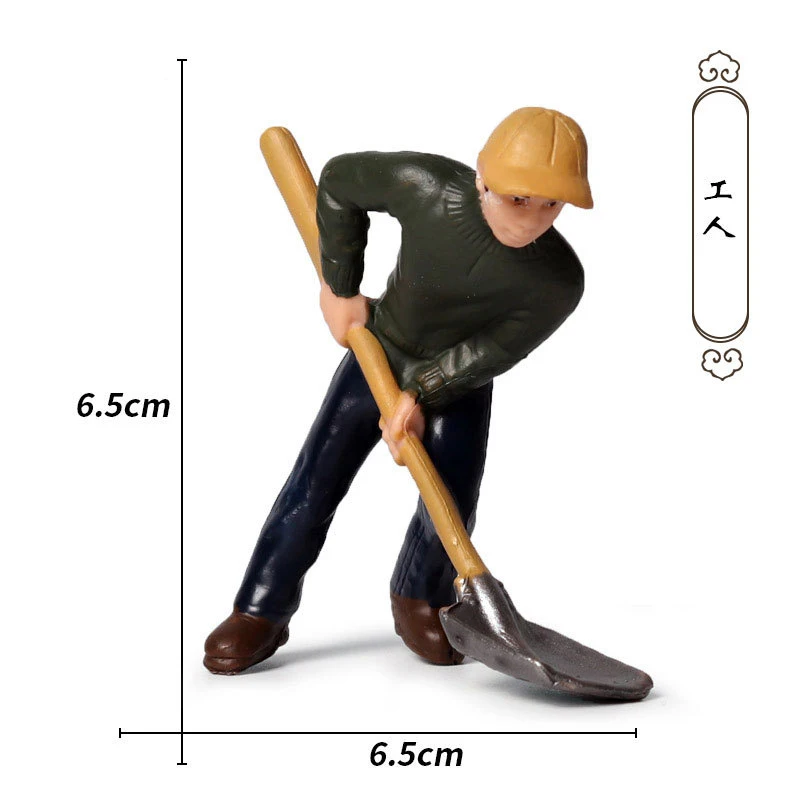 Hot 1:25 Farm Staff Worker Farmer Action Figure PVC People Model Figurine Decor Decoration Accessories Toy for children Kid Gift