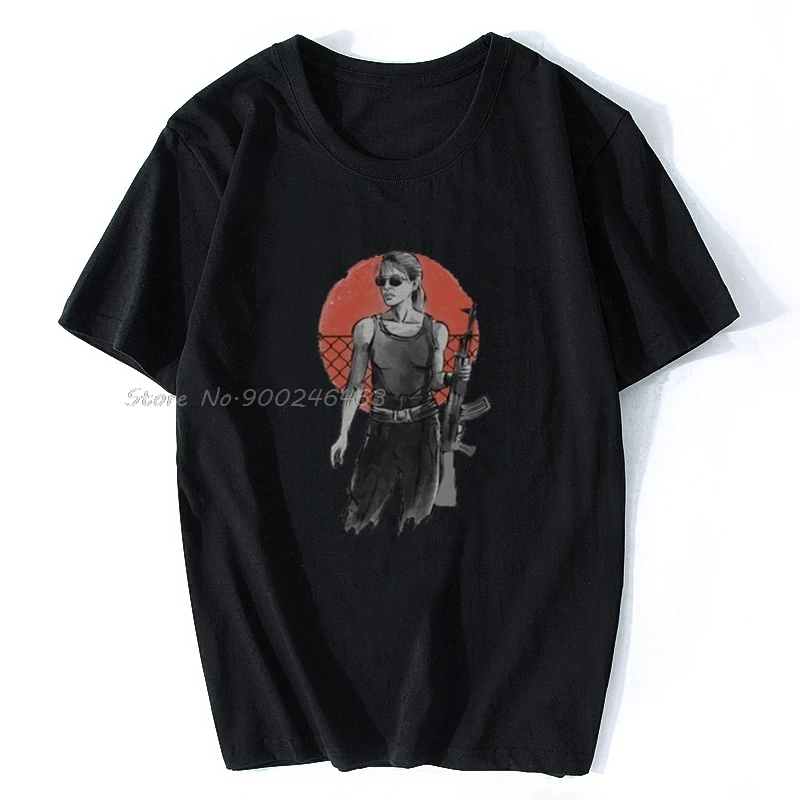 Printed Camiseta Terminator Sarah Connor Men's T-Shirt Masculina Women Camiseta Tshirt Cotton Tees Tops Harajuku