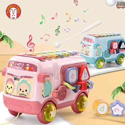 Musical Instrument Baby Rattles Mobiles Toys Xylophone Knock Piano Bus Beads Blocks Montessori Educational Toy For Children