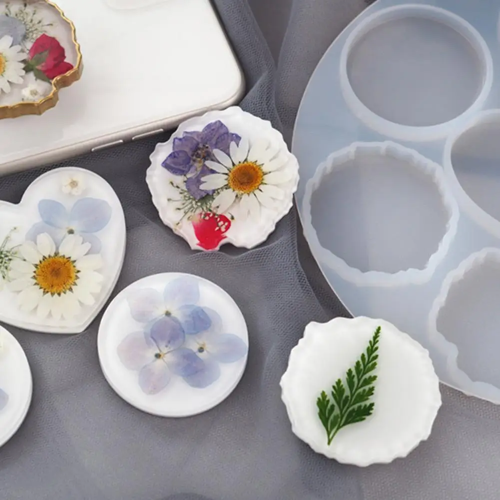 Рукоятка-держатель «сделай сам», форма из смолы, легко снимаемая, антипригарная, 7 полостей, кабошон, эпоксидная форма, универсальный кронштейн для телефона ручной работы