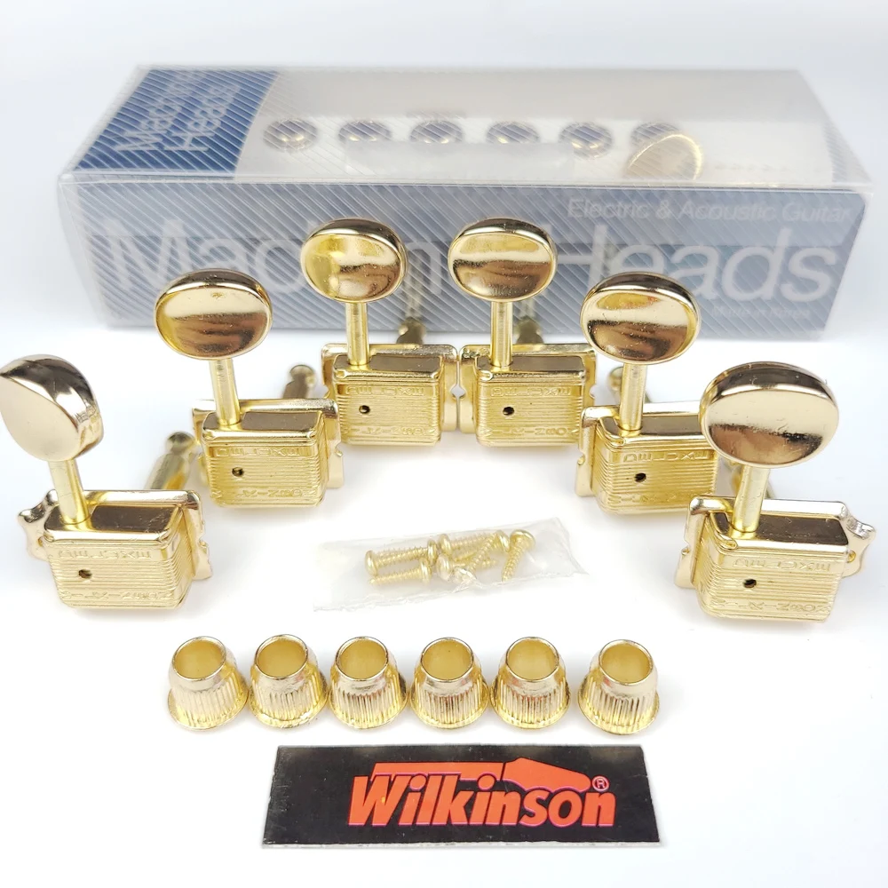 Wilkinson Vintage Golden Tuners Electric Guitar Machine Heads Tuners For ST & TL Guitar OR Similar WJ-55 Gold Tuning Pegs