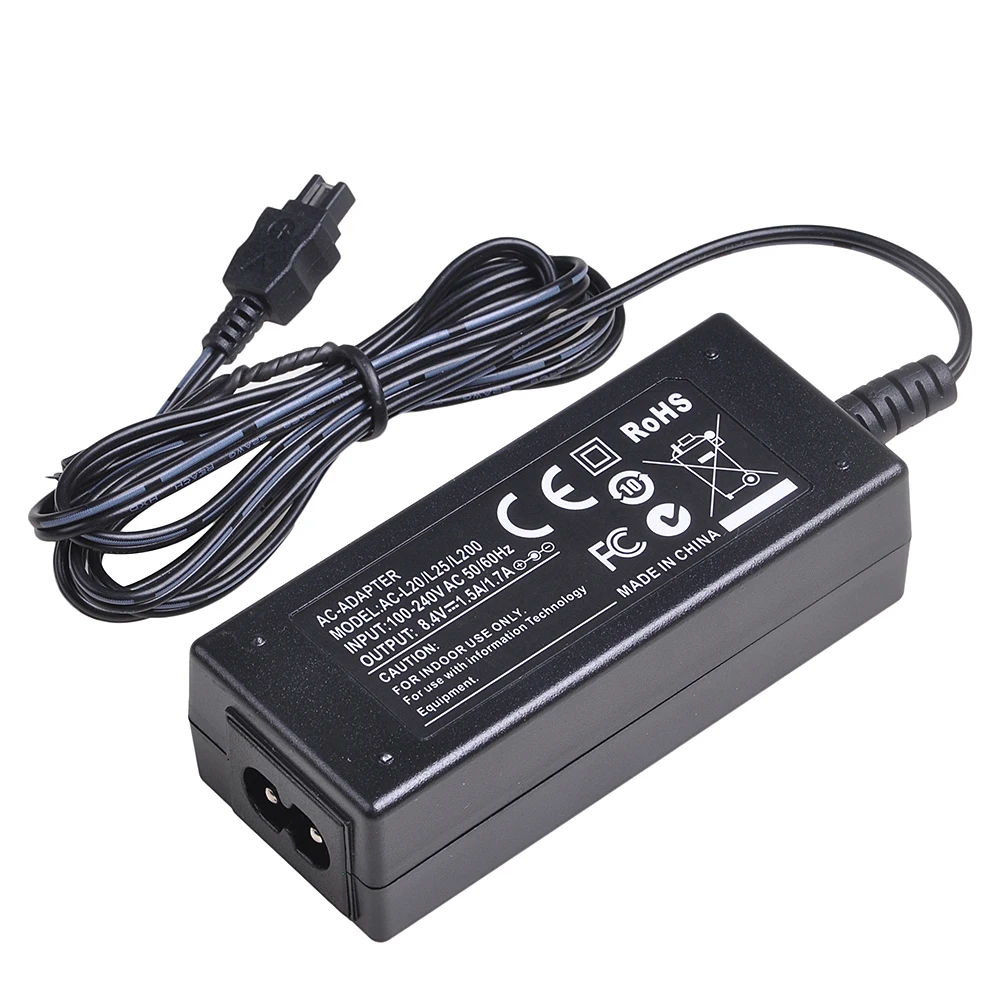 Adaptador de corriente alterna AC-L200 ACL200 AC-L25 AC-L25A AC-L25B AC-L25C para Sony DCR-IP DVD HC SR PC HDR-HC UX DCR-SR35