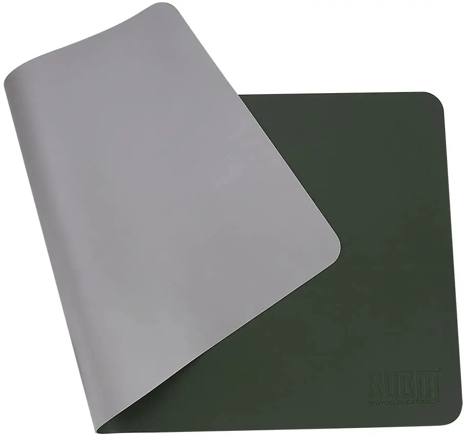 Double-Side Portable Large Mouse Pad Gamer Waterproof PU Leather Desk Mat Computer Mousepad Keyboard Table Cover for Dota(60x30)