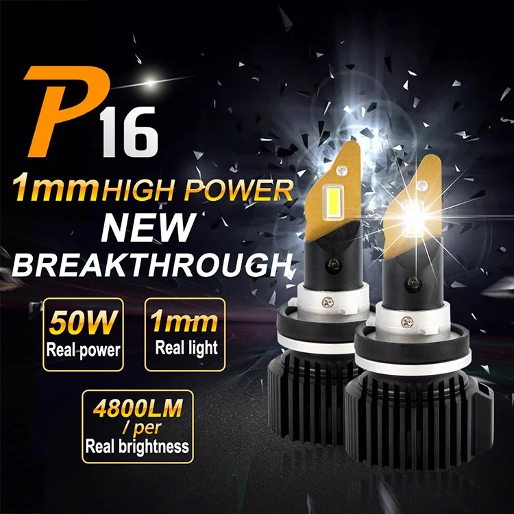 

1 Set H11 9005 HB3 P16 Car LED Headlight High Power Super Bright 0.15MM Cutting Line Focus Beam Turbo Fan Fog Bulbs 100W 9600LM