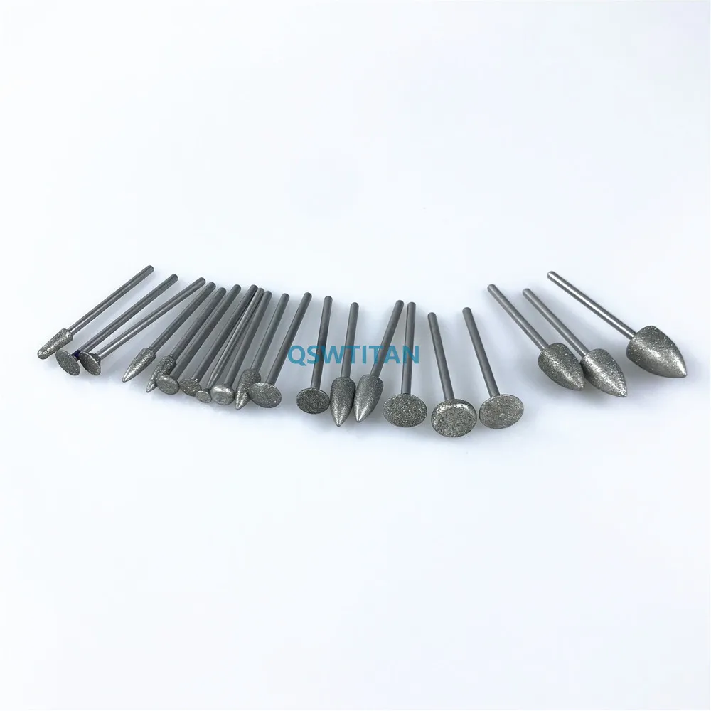 

20pcs Dental Lab Diamond Burs Millers Tooth Drill Jewelers Dental Polishing 2.35mm