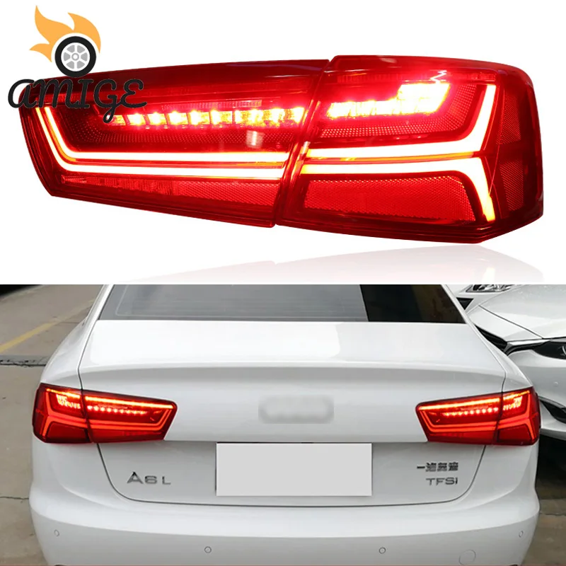 

Car LED Reflector Bumper Lamp Taillights For Audi A6 C7 2012 2013 2014 2015 2016 Backup Lamps Brake Light Rear Lights