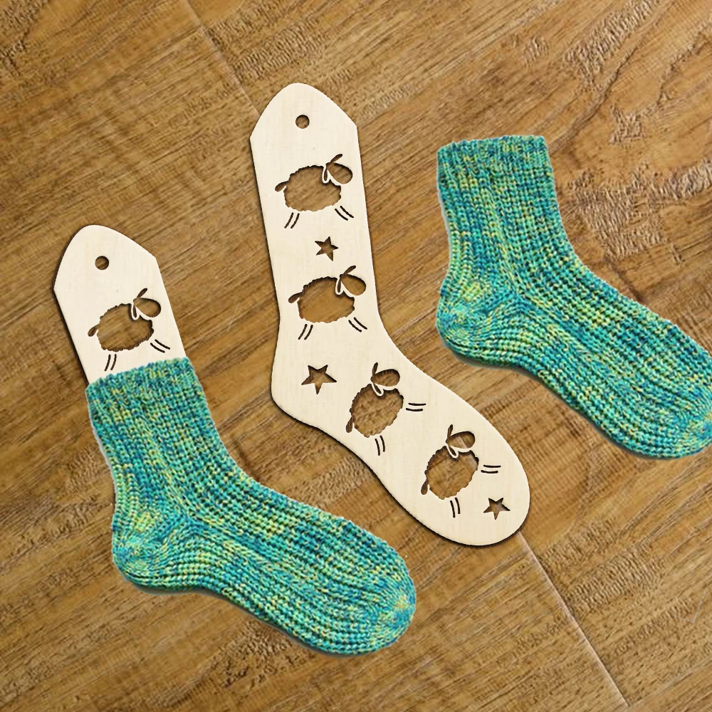 2 Pieces of wooden laser cut socks blocker , socks form, Handmade socks blocker, Handmade socks, Hand knitted gifts