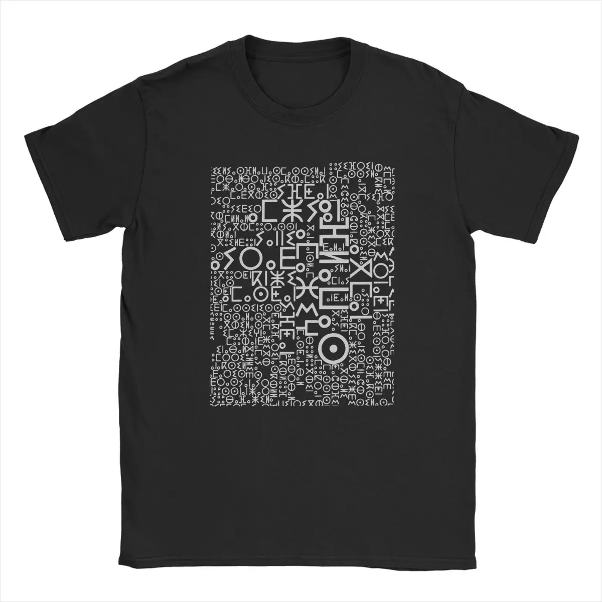 Imazighen World Flag Amazigh Alphabet Tifinagh T-Shirts Men 100% Cotton Tee Shirt Round Collar Short Sleeve T Shirts Clothes