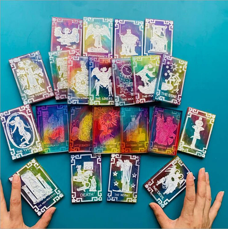 

Tarot Resin Mold Silicone, Major Arcana Cards Molds, Large Tarot Silicone Mold, Epoxy Resin Mold for DIY Tarot, Games Decoration