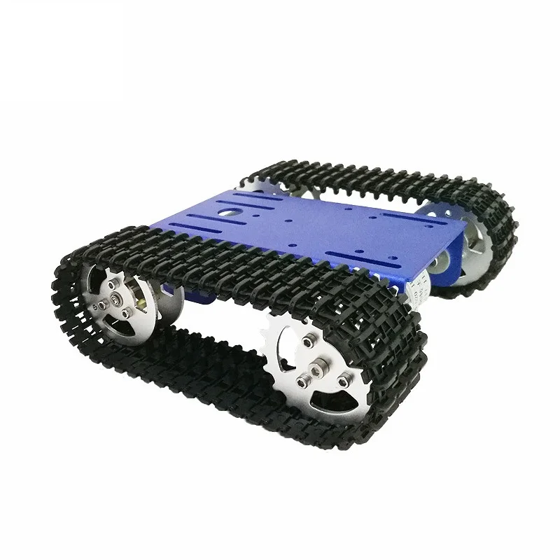 Smart Robot Tank Chassis Tracked Car Platform T101 with Dual DC 12V 350rpm Motor for Arduino DIY Robot Toy Part