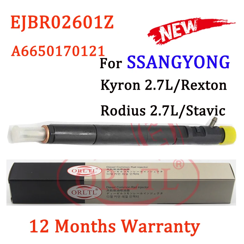 ORLTL Diese Injector EJBR02601Z Common Rail Injector A6650170121 EJBR0 2601Z For SSANGYONG Euro 3 Kyron Rexton Rodius Stavic