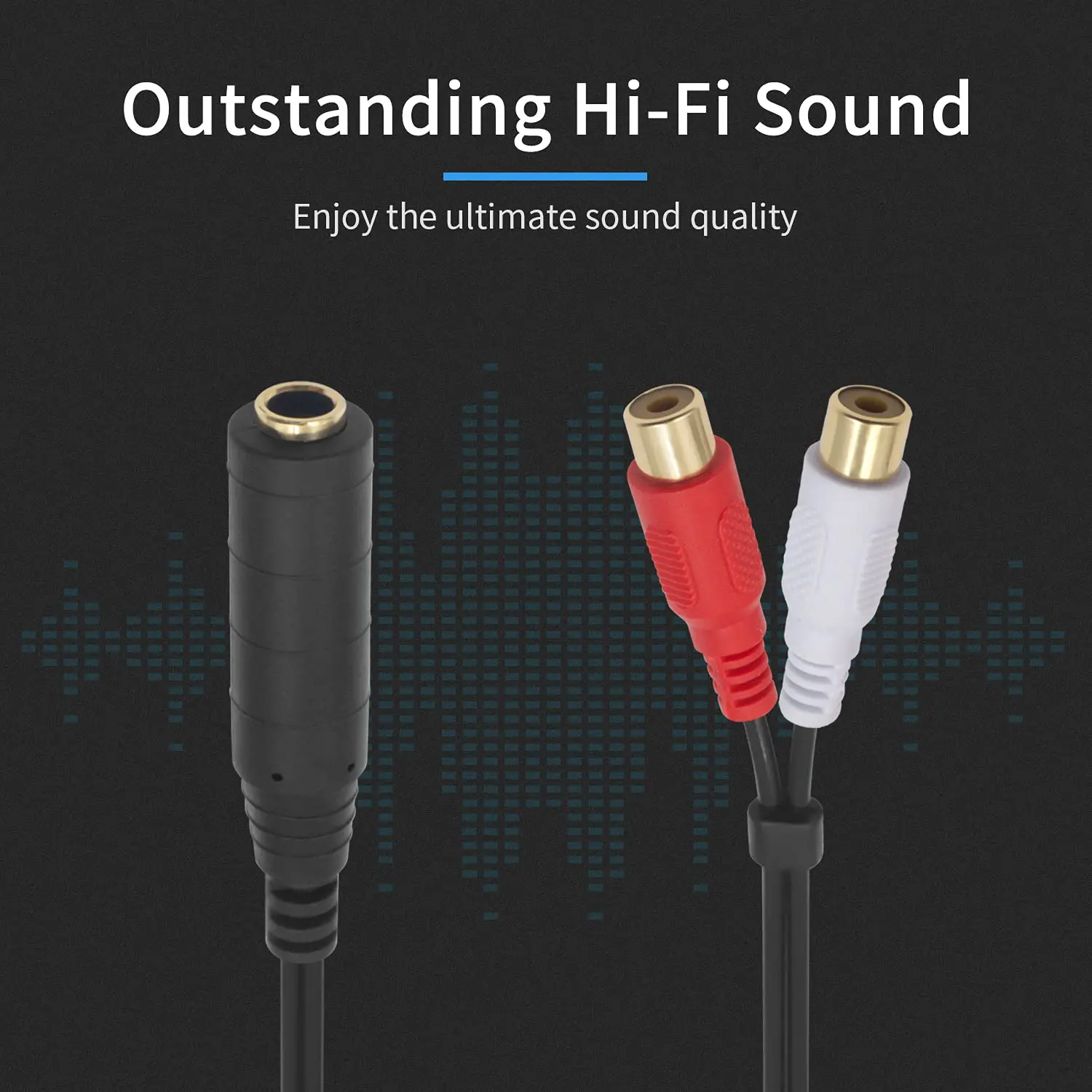 6.35mm 1/4 "trs fêmea estéreo para 2x rca fêmea phono espiral enrolado áudio y divisor cabo adaptador 80cm