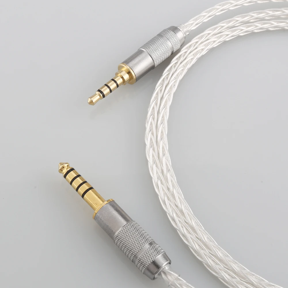 HiFi 3.5mm Balanced to 4.4MM Balanced Male aux male audio input cable speaker line for Headphone sound pc earpiece