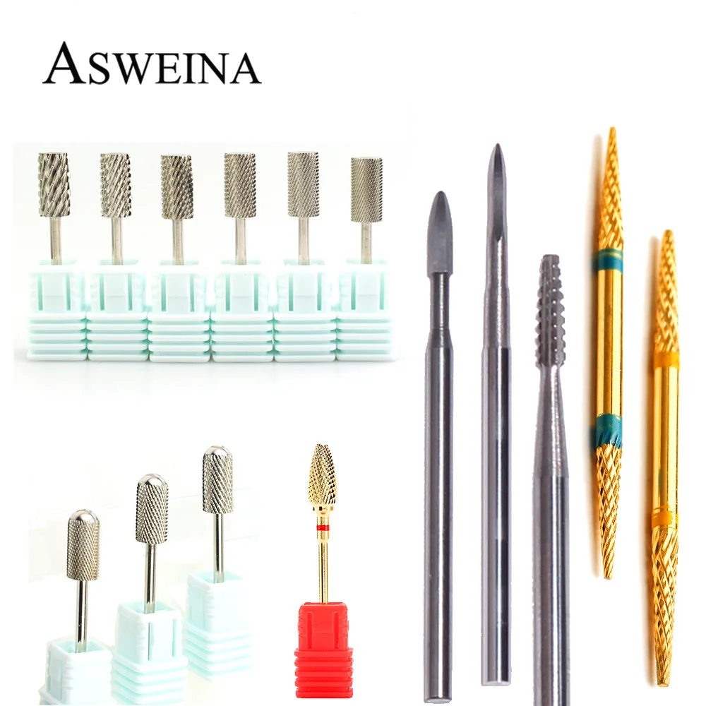 AAAA Quality Tungsten Carbide Nail Drill Bit Electric Manicure Nail Drills Milling Cutter For Nail Cuticle Burr Art Tools
