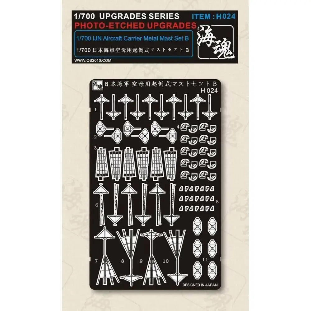 

OceanSpirit H024 1/700 IJN Metal Mast Set B - Upgrade Detail Set