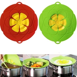 Silicone lid Spill Stopper Cover Pot Pan Cover  Kitchen Accessories Flower Shape Cookware Cooking Tools Kitchen Gadgets