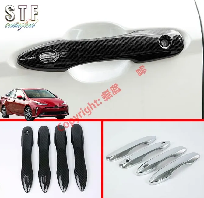 ABS Door Handle Cover Trim For Toyota Prius 2018 2019 2020 Car Accessories Stickers W4