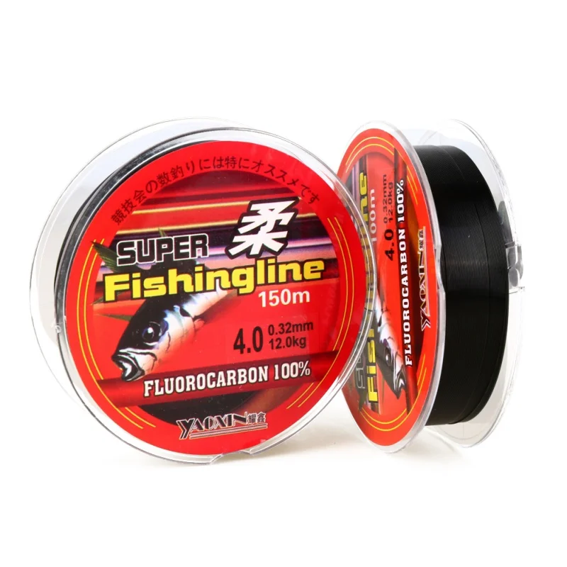 100M Nylon Fishing Lines Super Strong Carbon Coated Monofilament Fishing Leader Line Wear-resistant Saltwater 0.4-8 Carp Wire