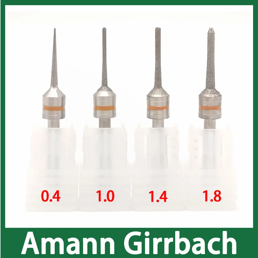 アーマンgirrbachダイヤモンドグラインダーガラスcermics 0.4ミリメートルで利用可能、1.0ミリメートル、1.4ミリメートル。1.8ミリメートル