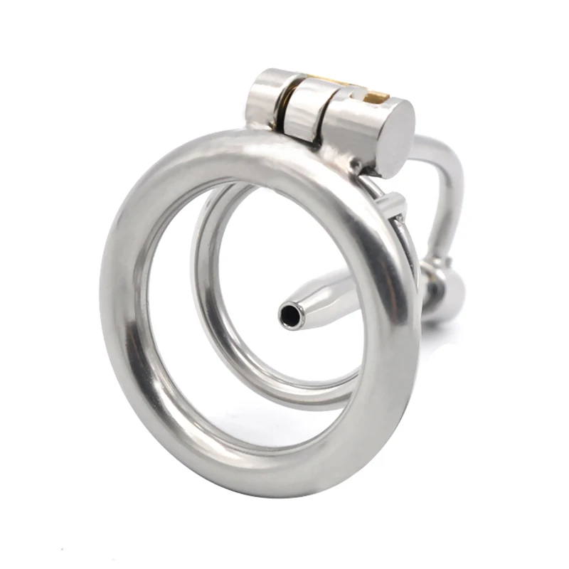 BLACKOUT 2021 New 316 Stainless Steel Male Chastity Device Cock Cage Penis Ring Belt Removable Catheter Stealth Lock A279-P