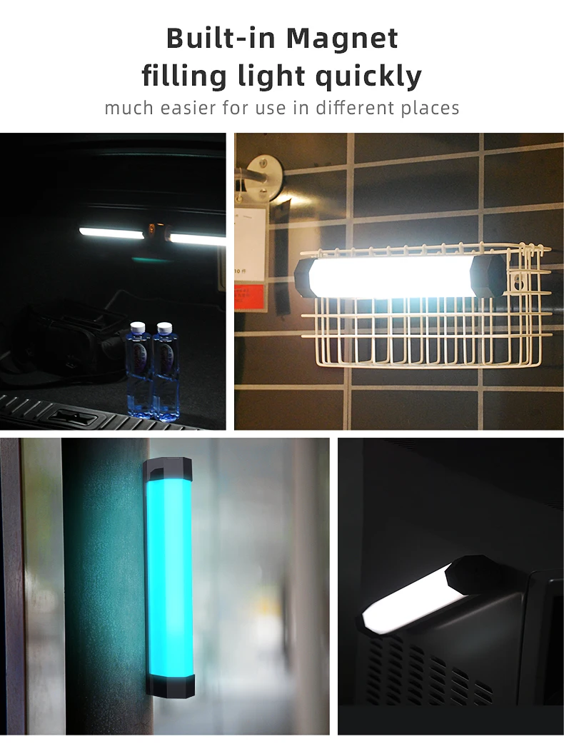 Luxboss P200 RGB ضوء عصا أنبوب مقاوم للماء يده LED PavoTube لينة الإضاءة الهاتف المحمول APP التحكم عن بعد VS nanlite 6C