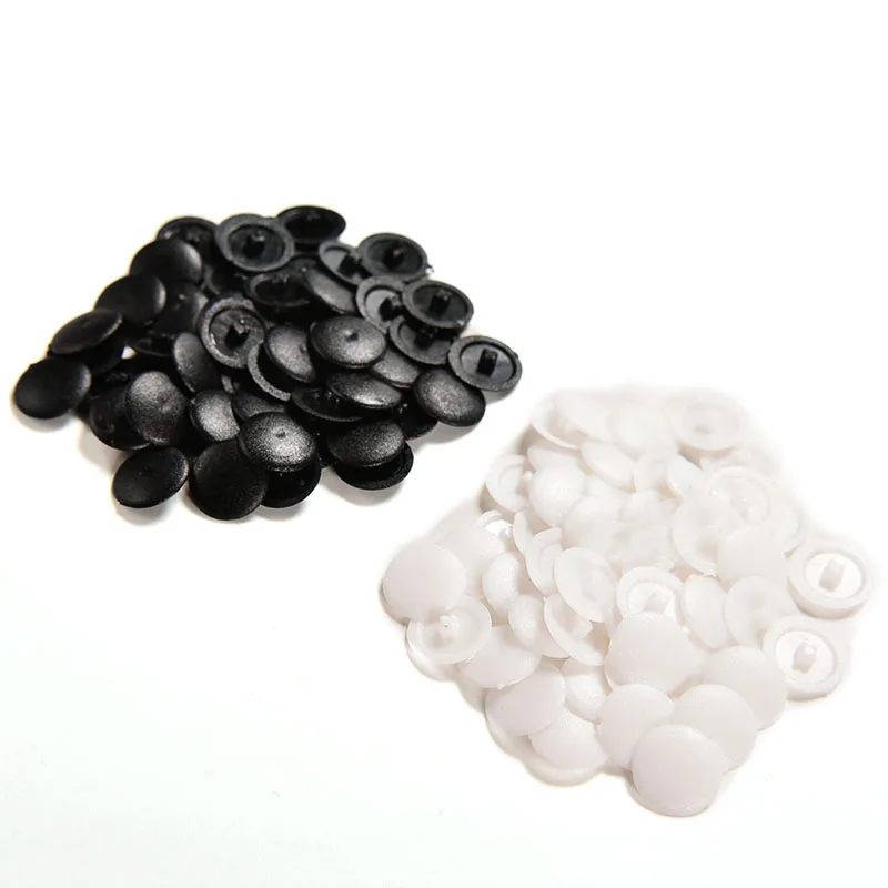 50/200x Plastic Screw Cover Caps Clip On Pozi Head Black White Colours Болт С Шариком Accessori Moto