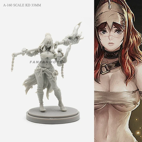 1/48 30mm Resin Figure Kits Goddess beauty self-assembled A-160