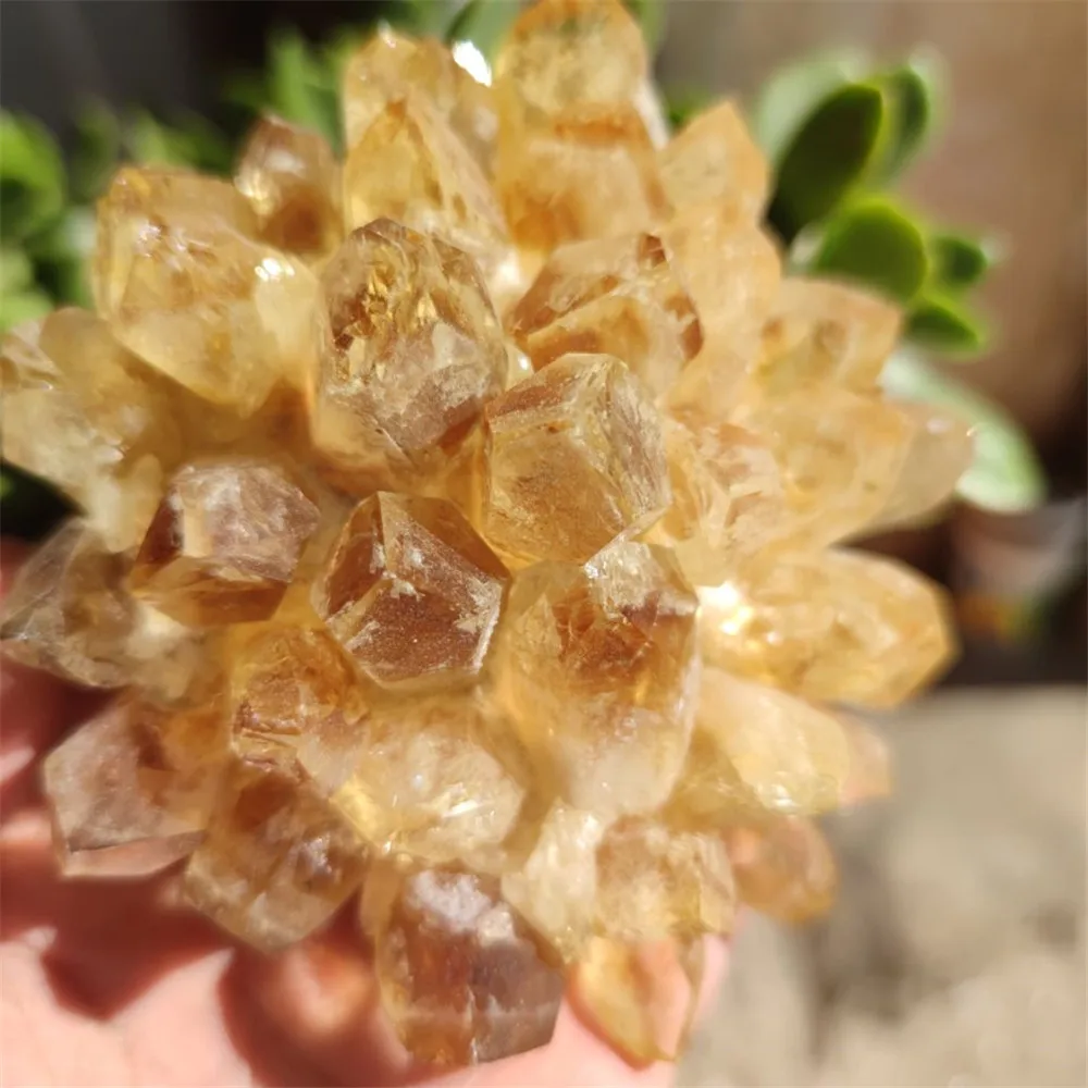 Natural Raw Citrine Quartz Stone Crystal Cluster Healing Yellow Stones mineral Specimen Home Decoration