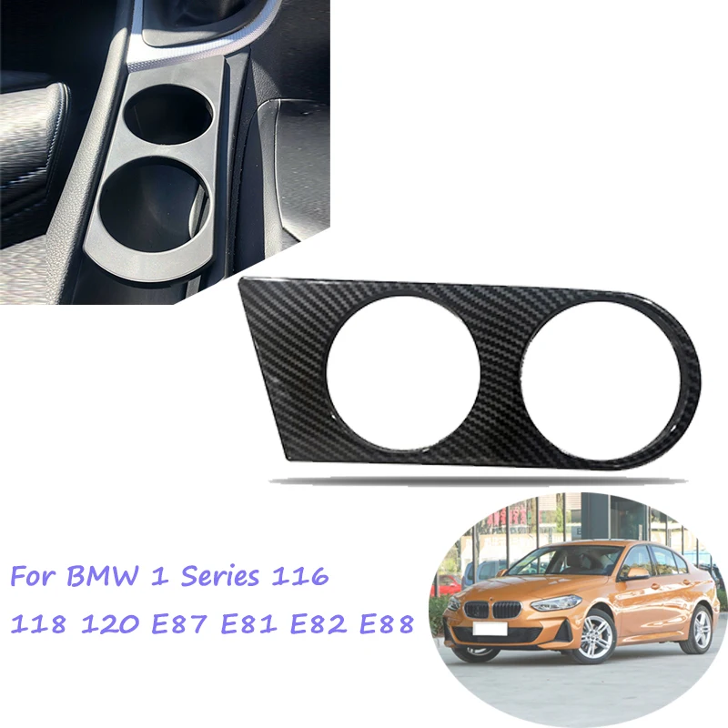 

Black/ Carbon Car Front Drink Holder Cup Holder For BMW 1 Series 116 118 120 E87 E81 E82 E88 Auto Accessories Stickers