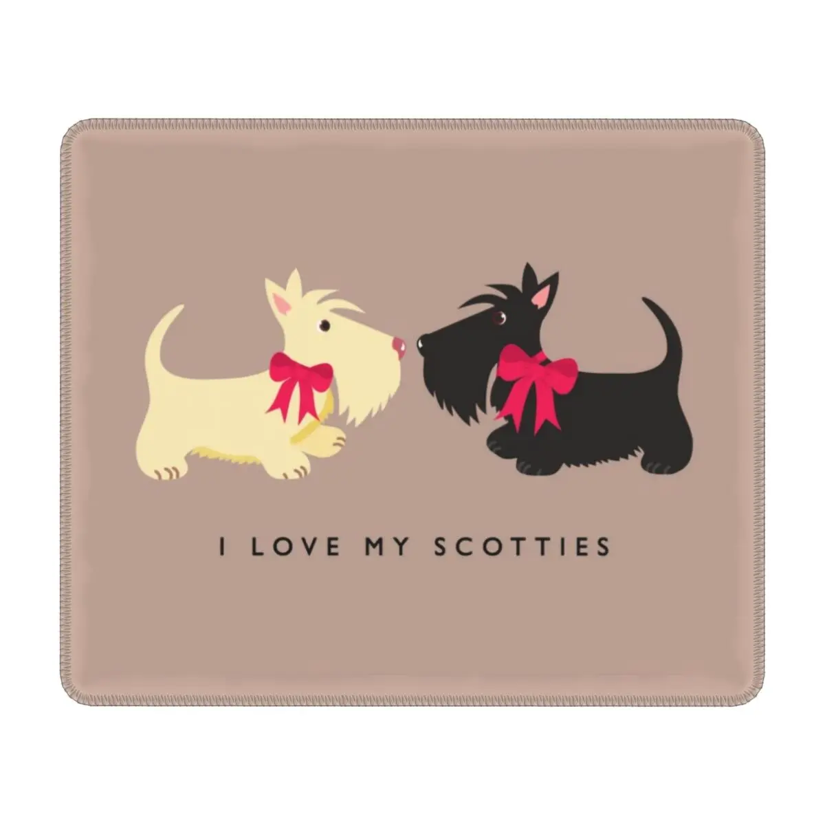 I Love My Scotties 마우스 패드 맞춤형 미끄럼 방지 고무 베이스 게이머 마우스 패드 액세서리, 스코티시 테리어 개 사무실 컴퓨터 PC 매트