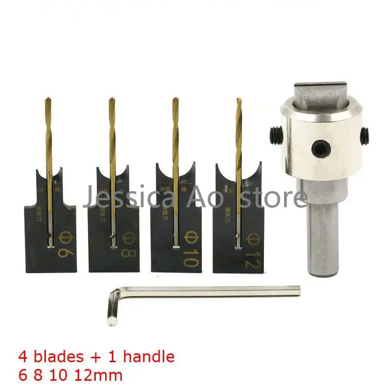 6 8 10 12mm Wood Ball Cutting Blades with Handle Bits Woodworking Lathe Tooling Wood Turning Tools Hard Alloy Round Beads Knife