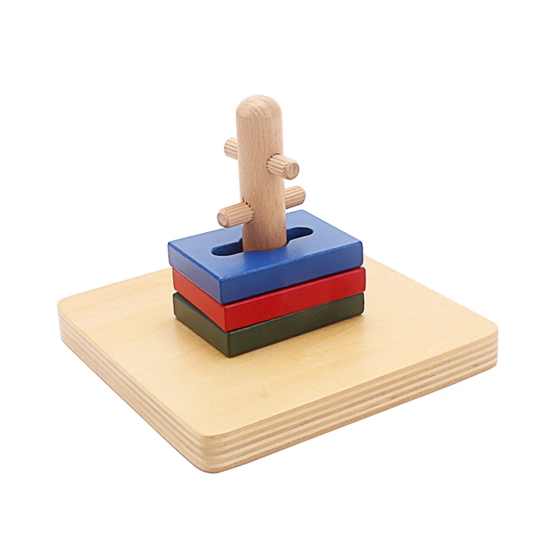 Giocattolo in legno Montessori infantile Twist & Sort rettangolo forme giocattoli per bambini giocattolo educativo per bambini in età prescolare precoce 12 mesi