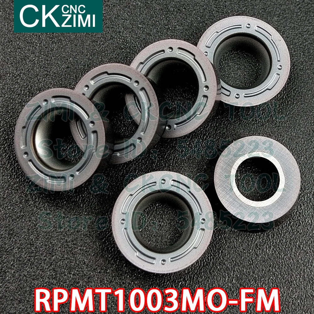 RPMT1003MO-FM zm1125 rpmt 1003 mo inserções de carboneto fm circular fresagem inserções ferramenta indexável cnc torno metal torneamento cortador ferramenta