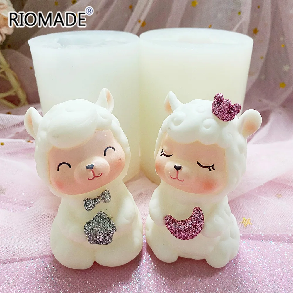 4 Styles 3D Sheep Silicone Mold For Cake Decorating Tools Candle Making Dessert Cake Molds Form Plaster Decoration Mould S0661YT