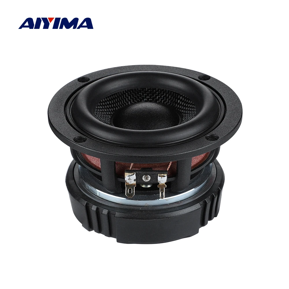 AIYIMA 1PC 4.5 inch Subwoofer Speaker Hifi 4/8 Ohm 50W Fiberglass Basin Deep Bass Bookself Woofer Loudspeaker large Magnetic