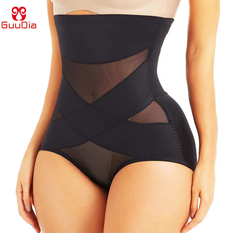 

GUUDIA Summer Breathable Women Body Shaper Panties Mesh Shapers High Waist Easy Bathroom Tummy Control Shapewear Shaper Panty