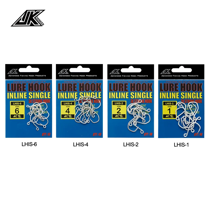 JK LHIS fishing hook 1#/ 2#/ 4#/ 6# high carbon steel fish hook used for marine fishing hooks strong corrosion resistance